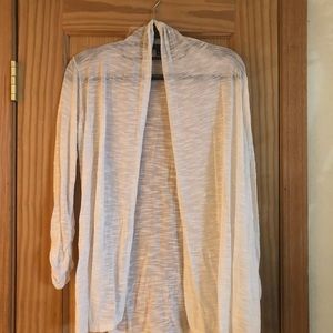 Sheer cardigan. Stretchy. Bunched sleeves